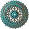 Ekena Millwork Sellek Ceiling Medallion (Canopies up to 1 1/8"), 18 1/2"OD x 7/8"ID x 1 1/2"P, Copper Green Patina CM18SKCGS - alternate 1